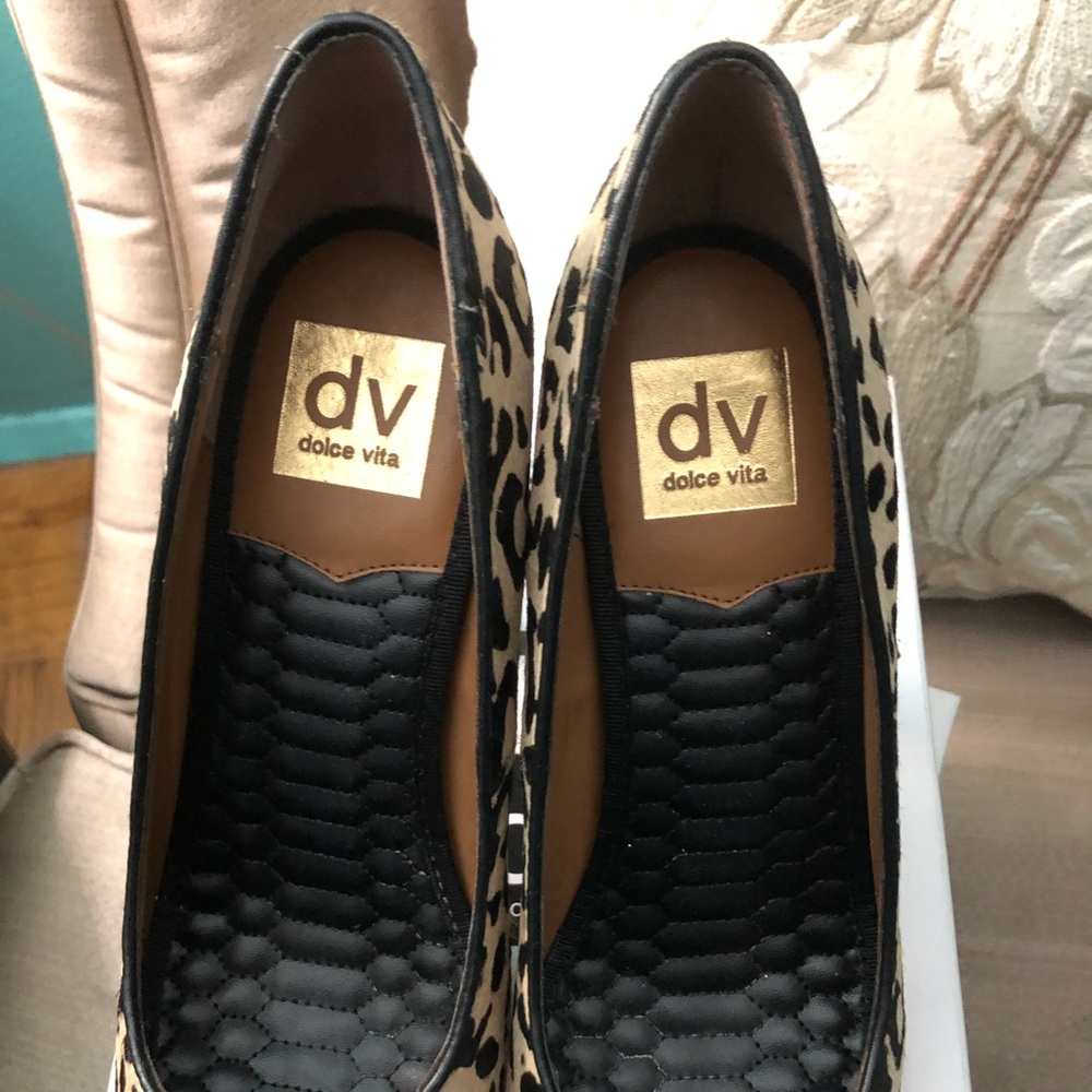 Dolce vita Leopard print pony hair heel